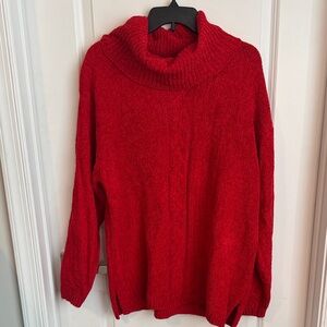 Christina Vibrant Red Cowl Neck Sweater